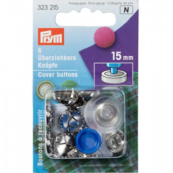 Überziehbare Knöpfe 15 mm mit Werkzeug