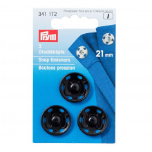 Annäh-Druckknöpfe 21 mm schwarz