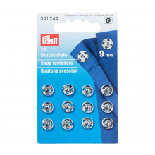 Annäh-Druckknöpfe 9 mm silber