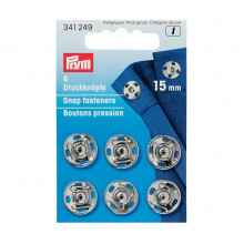Annäh-Druckknöpfe 15 mm silber