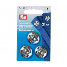 Annäh-Druckknöpfe 21 mm silber