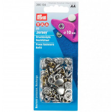 Druckknöpfe Jersey 10 mm Kappe silber - Nachfüllpack