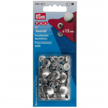 Druckknöpfe Anorak 15 mm silber - Nachfüllpackung