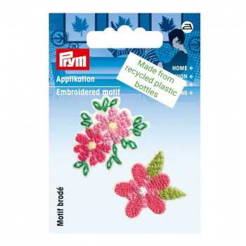 Applikation recycelt Blumen pink