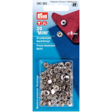 Druckknöpfe Mini 8 mm silber - Nachfüllpack