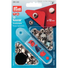 Druckknöpfe Anorak 12 mm silber