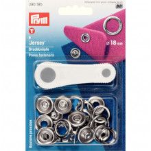 Druckknöpfe Jersey 18 mm Ring silber