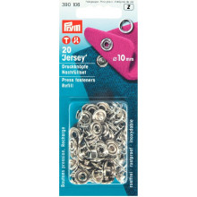 Druckknöpfe Jersey 10 mm Ring silber - Nachfüllpack