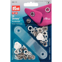 Druckknöpfe Jersey 10 mm Ring weiß