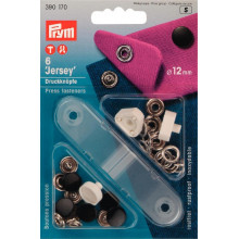 Druckknöpfe Jersey 12 mm schwarz