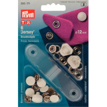 Druckknöpfe Jersey 12 mm weiß