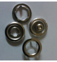 Druckknopf Jersey 10 mm Ring silber