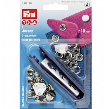 Druckknöpfe Jersey 10 mm Kappe silber