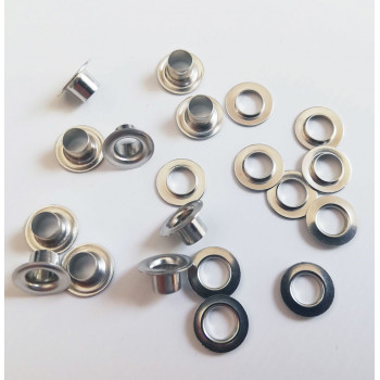 Ösen 4 mm silber - Nachfüllpack 10 Stück