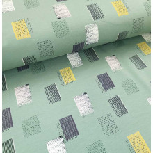 Sommersweat Ikat dusty green