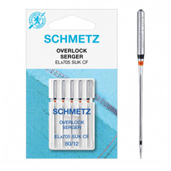 Schmetz Overlock-Jersey-Nadeln 80/12, 5 Stück