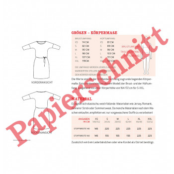Schnittmuster Kleid Frau Elly