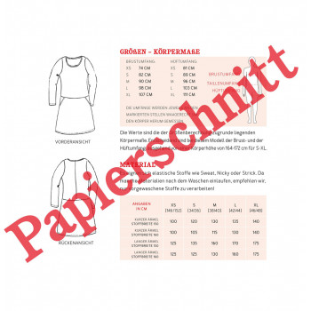Schnittmuster Kleid Frau Fannie