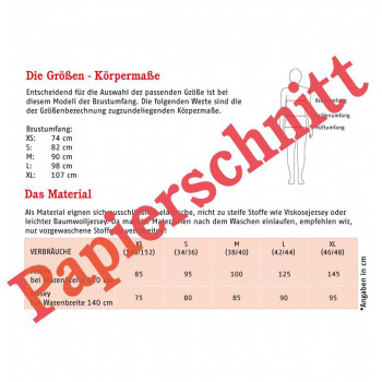 Schnittmuster Frau Josy