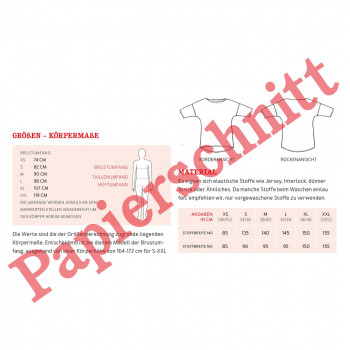 Schnittmuster Shirt Frau Karla