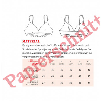 Schnittmuster Bikinitop Frau June