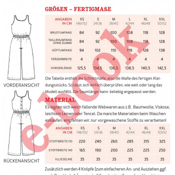 Schnittmuster Jumpsuit Frau Leyla