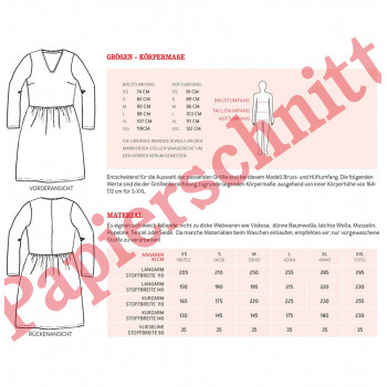 Schnittmuster Kleid Frau Mary