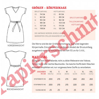 Schnittmuster Kleid Frau Vikki
