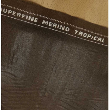 Merino-Glanz-Wollwebstoff schoko
