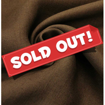 Reststück 60 cm Leinen dunkelbraun