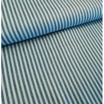 Leinen Streifen blau