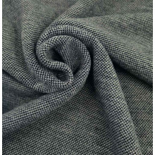 Baumwoll/Merino-Strick schwarz melange