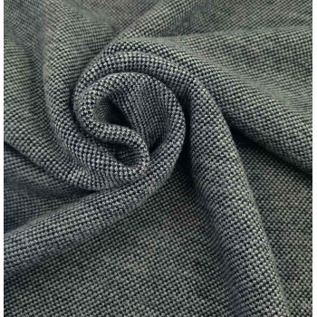 Baumwoll/Merino-Strick schwarz melange