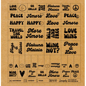 SnapPap Label Hippie