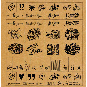 SnapPap Label Lettering