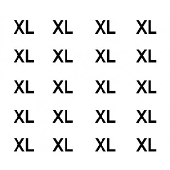 Bügeletiketten Größe XL schwarz