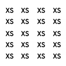 Bügeletiketten Größe XS schwarz