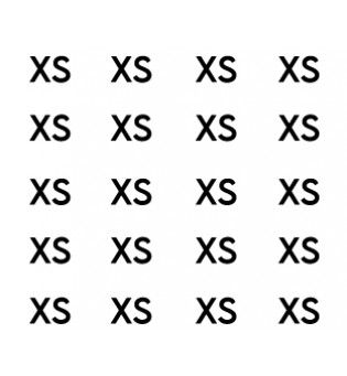 Bügeletiketten Größe XS schwarz