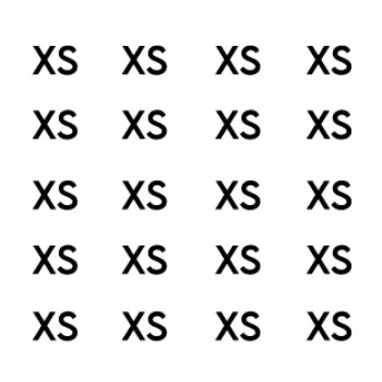 Bügeletiketten Größe XS schwarz