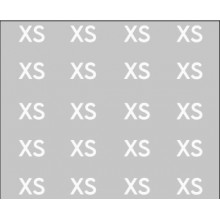 Bügeletiketten Größe XS weiß