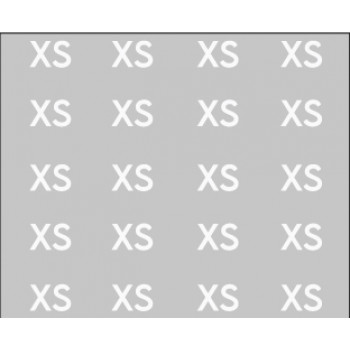 Bügeletiketten Größe XS weiß