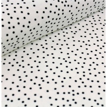 Jersey Dotties weiß/schwarz