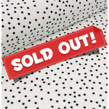 Reststück 60 cm Jersey Dotties weiß/schwarz