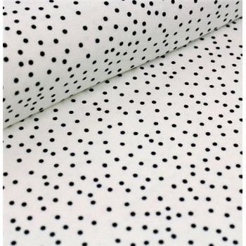 Jersey Dotties weiß/schwarz