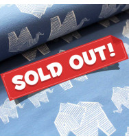 Reststück 22 cm Jersey Elephant stonewashed