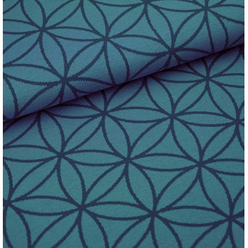 Jacquard Blume des Lebens beach house blue