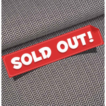 Reststück 46 cm Jacquard Fischgrät grau