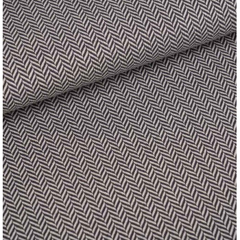 Jacquard Fischgrät grau