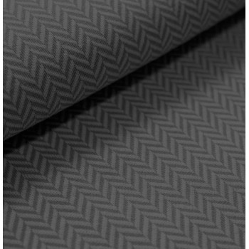 Jacquard Fischgrät grau-schwarz