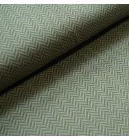Reststück 40 cm Jacquard Fischgrät moos